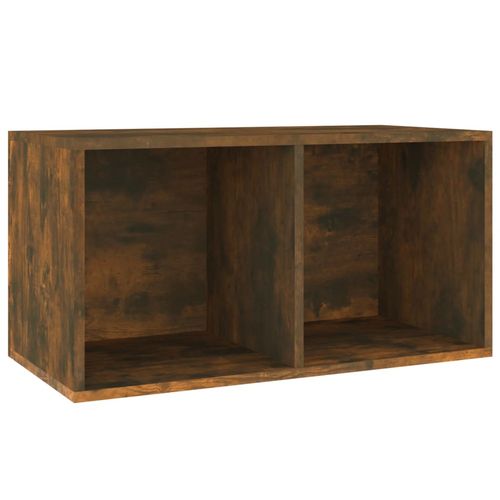 vidaXL Vinyl Storage Box Smoked Oak 71x34x36 cm Engineered Wood