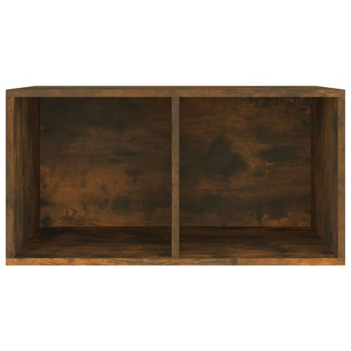 vidaXL Vinyl Storage Box Smoked Oak 71x34x36 cm Engineered Wood