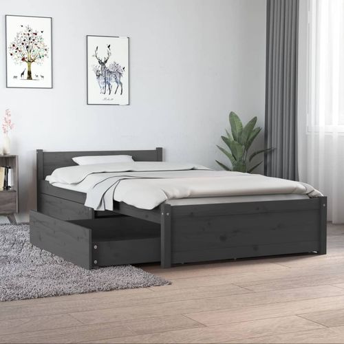 vidaXL Bed Frame with Drawers 75x190 cm Small Single
