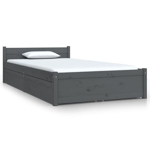 vidaXL Bed Frame with Drawers 75x190 cm Small Single