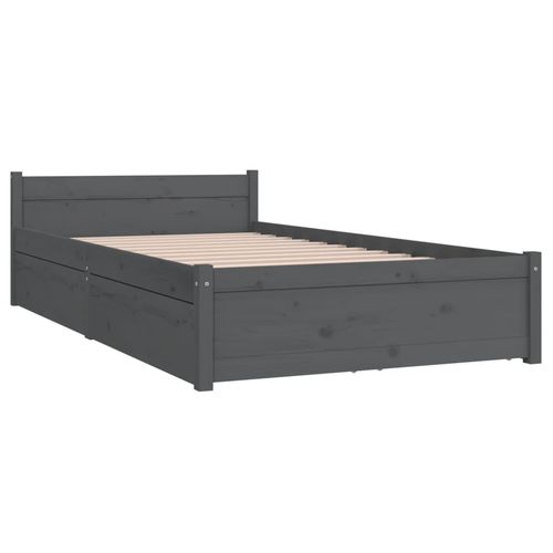vidaXL Bed Frame with Drawers 75x190 cm Small Single