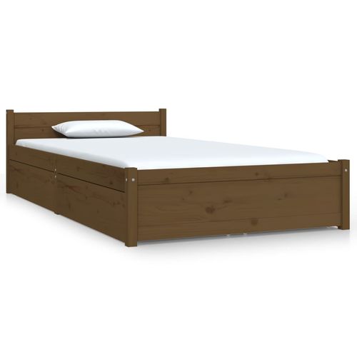 vidaXL Bed Frame with Drawers 75x190 cm Small Single