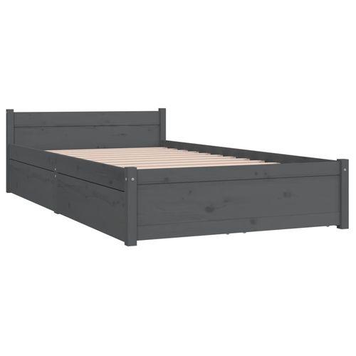 vidaXL Bed Frame with Drawers 75x190 cm Small Single