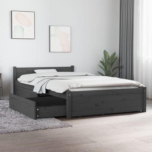 vidaXL Bed Frame with Drawers 75x190 cm Small Single