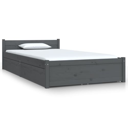 vidaXL Bed Frame with Drawers 75x190 cm Small Single