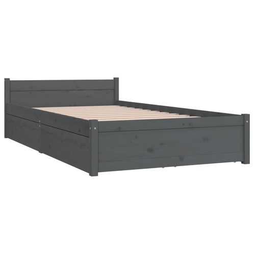 vidaXL Bed Frame with Drawers 75x190 cm Small Single