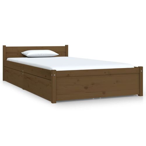 vidaXL Bed Frame with Drawers 75x190 cm Small Single