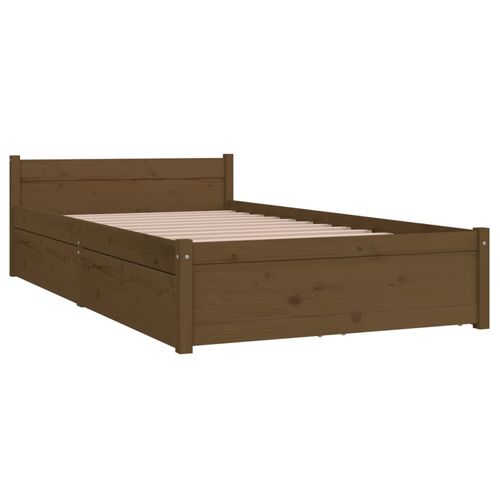 vidaXL Bed Frame with Drawers 75x190 cm Small Single