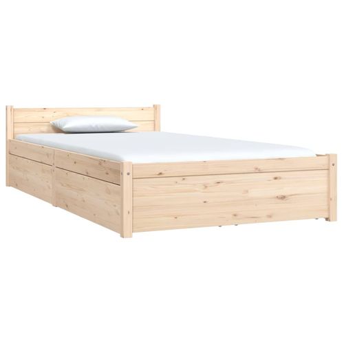 vidaXL Bed Frame with Drawers 75x190 cm Small Single