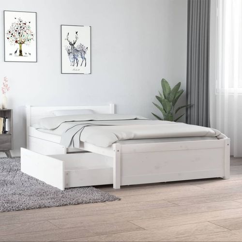vidaXL Bed Frame with Drawers 75x190 cm Small Single