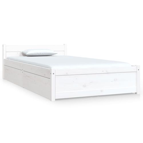 vidaXL Bed Frame with Drawers 75x190 cm Small Single