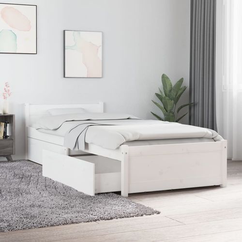 vidaXL Bed Frame with Drawers 75x190 cm Small Single