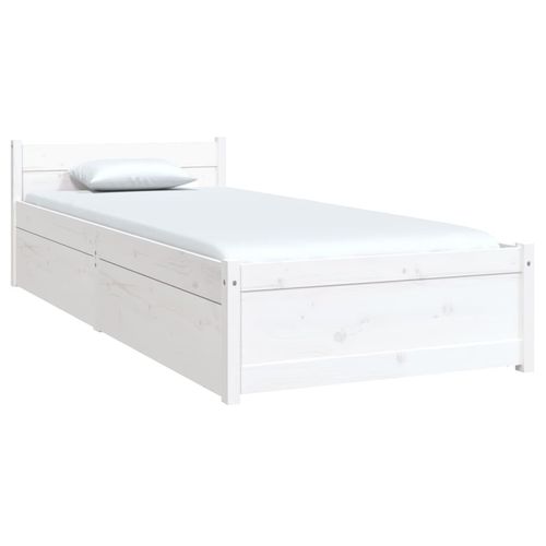 vidaXL Bed Frame with Drawers 75x190 cm Small Single