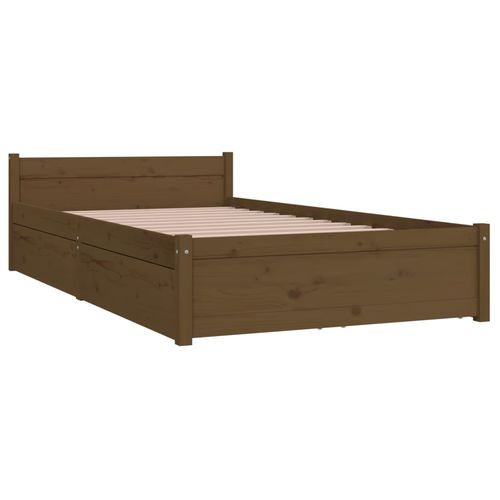 vidaXL Bed Frame with Drawers 75x190 cm Small Single
