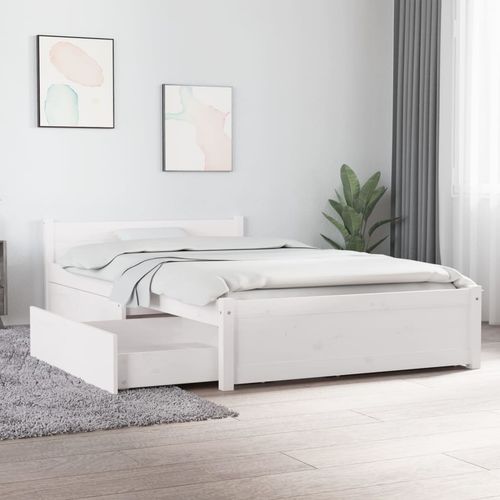 vidaXL Bed Frame with Drawers 75x190 cm Small Single