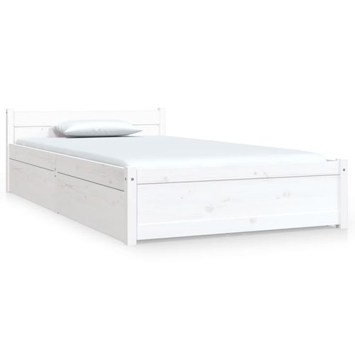 vidaXL Bed Frame with Drawers 75x190 cm Small Single