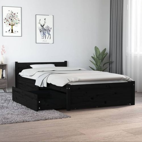 vidaXL Bed Frame with Drawers 75x190 cm Small Single