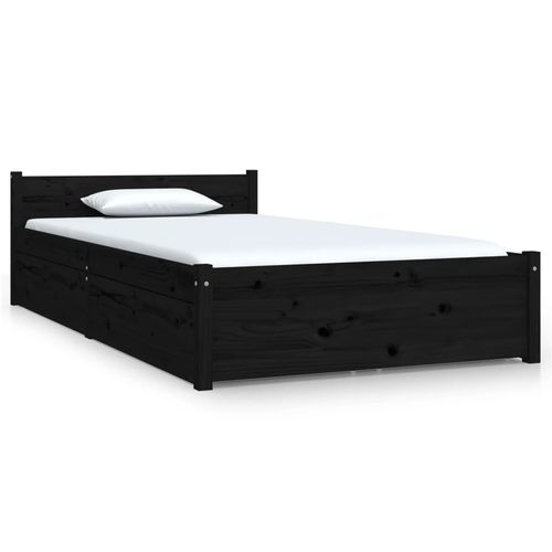 vidaXL Bed Frame with Drawers 75x190 cm Small Single