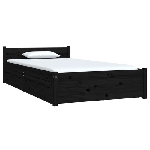 vidaXL Bed Frame with Drawers 75x190 cm Small Single