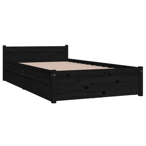 vidaXL Bed Frame with Drawers 75x190 cm Small Single