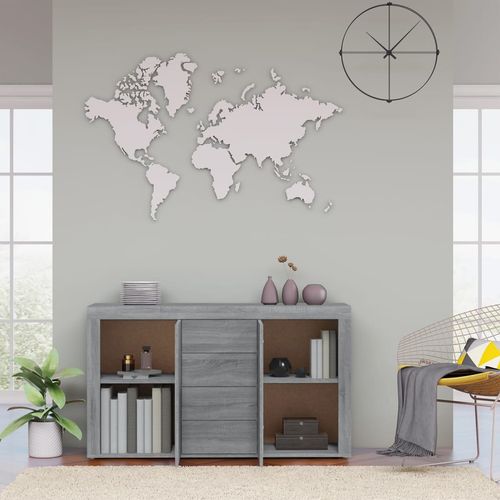 vidaXL Sideboard Smoked Oak 120x36x69 cm Engineered Wood