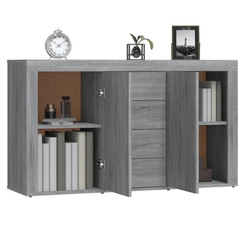 vidaXL Sideboard Smoked Oak 120x36x69 cm Engineered Wood