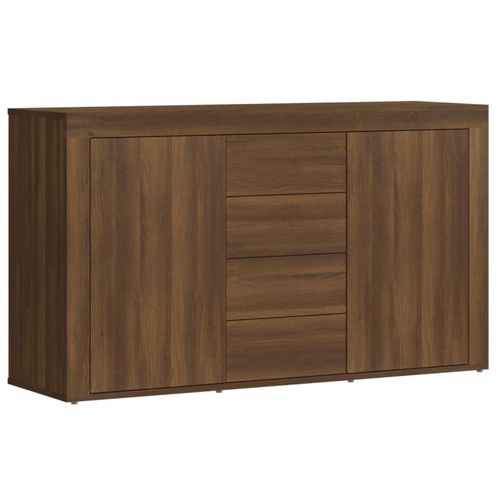 vidaXL Sideboard Smoked Oak 120x36x69 cm Engineered Wood