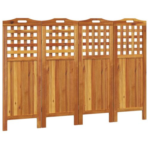 vidaXL 3-Panel Room Divider 121.5x2x115 cm Solid Wood Acacia