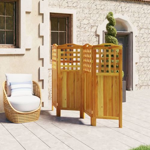 vidaXL 3-Panel Room Divider 121.5x2x115 cm Solid Wood Acacia