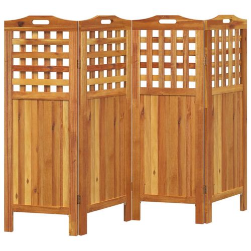vidaXL 3-Panel Room Divider 121.5x2x115 cm Solid Wood Acacia