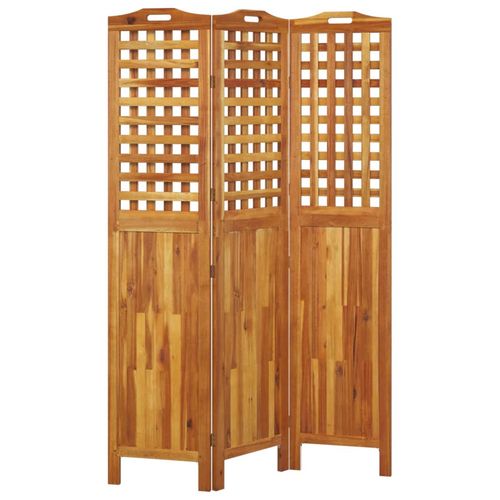 vidaXL 3-Panel Room Divider 121.5x2x115 cm Solid Wood Acacia