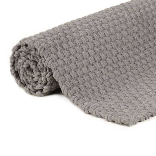vidaXL Rug Rectangular Natural 80x160 cm Cotton