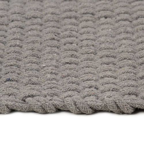 vidaXL Rug Rectangular Natural 80x160 cm Cotton