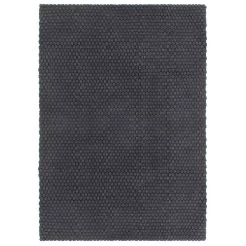 vidaXL Rug Rectangular Natural 80x160 cm Cotton - anthracite / 80 x 160 cm