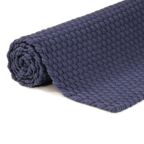 vidaXL Rug Rectangular Natural 80x160 cm Cotton