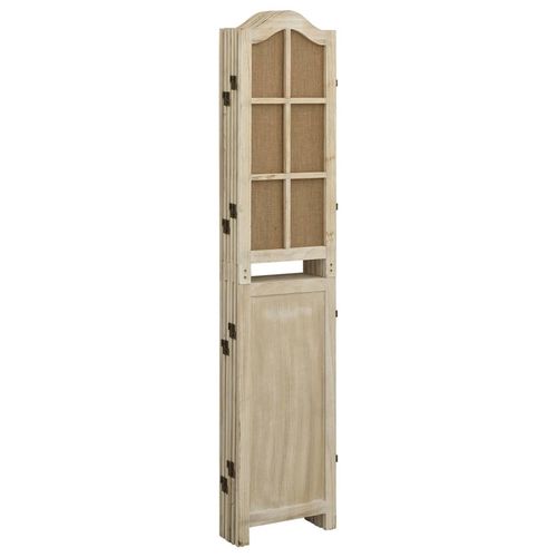 vidaXL 4-Panel Room Divider Brown 140x165 cm Fabric