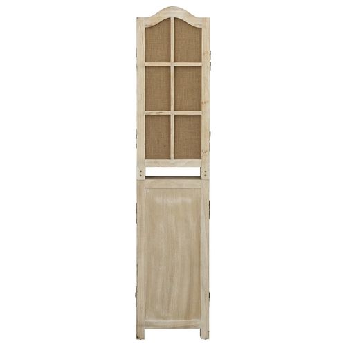 vidaXL 4-Panel Room Divider Brown 140x165 cm Fabric