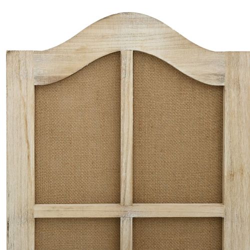 vidaXL 4-Panel Room Divider Brown 140x165 cm Fabric