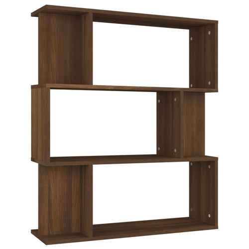 vidaXL Book Cabinet/Room Divider Smoked Oak 80x24x96cm Engineered Wood