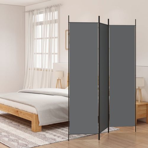 vidaXL 3-Panel Room Divider White 150x200 cm Fabric