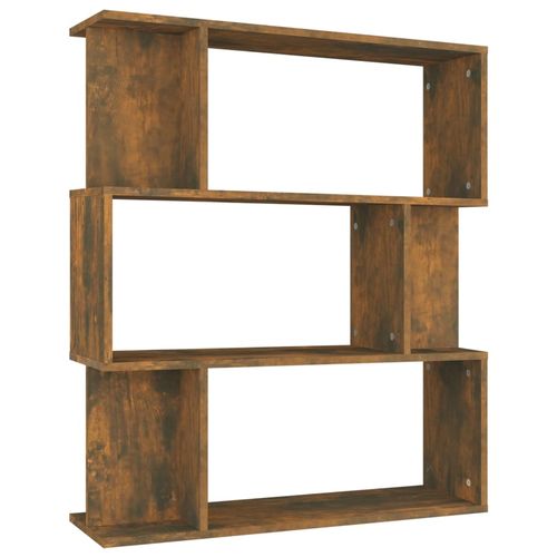 vidaXL Book Cabinet/Room Divider Smoked Oak 80x24x96cm Engineered Wood
