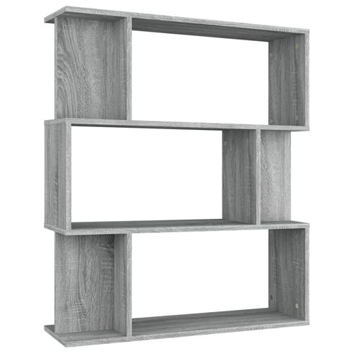 vidaXL Book Cabinet/Room Divider Smoked Oak 80x24x96cm Engineered Wood
