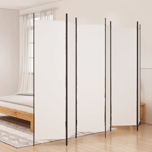 vidaXL 3-Panel Room Divider White 150x200 cm Fabric