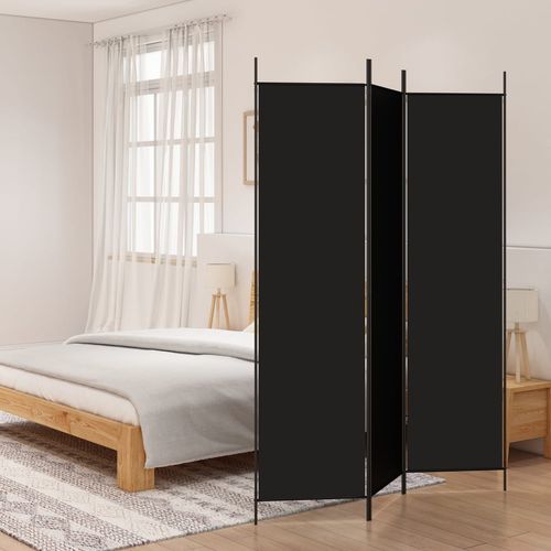 vidaXL 3-Panel Room Divider White 150x200 cm Fabric