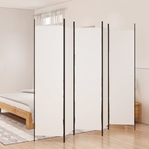 vidaXL 3-Panel Room Divider White 150x200 cm Fabric - white / 250 x 200 cm