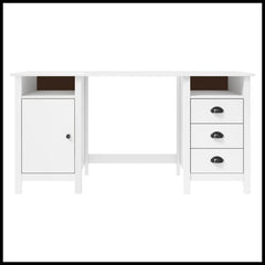 vidaXL Desk Hill White 150x50x74 cm Solid Pine Wood