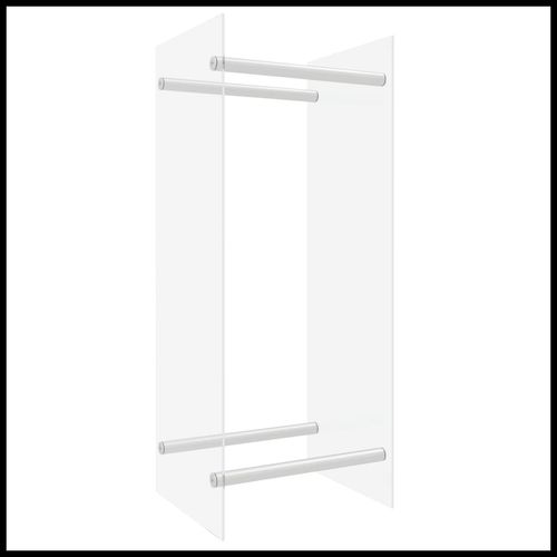 vidaXL Firewood Rack Transparent 40x35x100 cm Tempered Glass