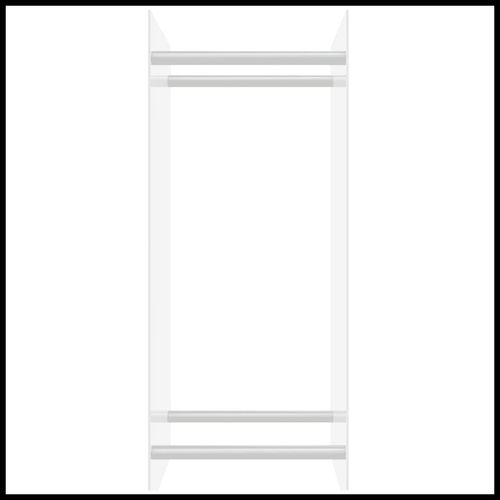 vidaXL Firewood Rack Transparent 40x35x100 cm Tempered Glass