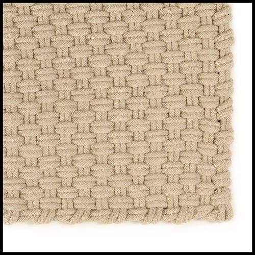 vidaXL Rug Rectangular Natural 80x160 cm Cotton