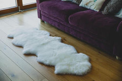 Nordvek Double Sheepskin Rug - 2 Pelts Sewn End To End - Natural